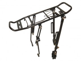 PORTAPAQUETES ALUMINIO NEGRO REGULABLE A LA VAINA